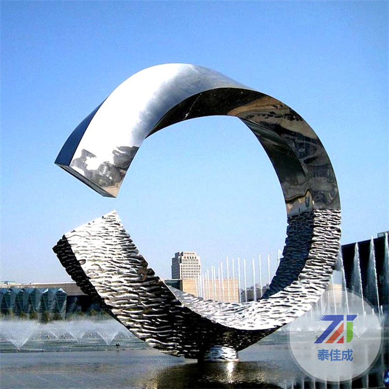 精神堡垒商场景区落地大型景观工程发光转盘路口边标志性景墙雕塑